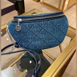 NWT Tory Burch Willa Belt Bag in Denim